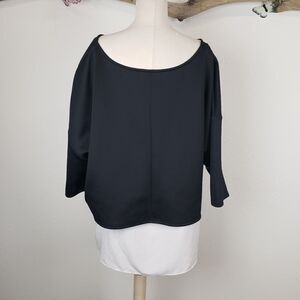Lane Bryant layered neoprene top long sleeve
